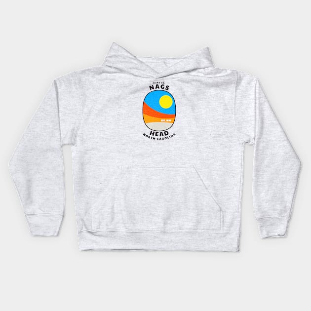 Nags Head, NC Summertime Vacationing Abstract Sunrise Kids Hoodie by Contentarama